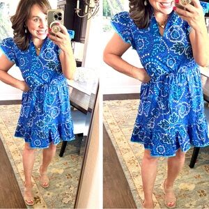 Avara Blue Floral Women's Dress